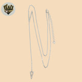 (2-66121-1) 925 Sterling Silver - 1mm Link Arrow Necklace.