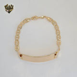 (1-60070) Laminado de oro - Pulsera Mariner Link para hombre de 6,5 mm - 8,5" - BGF