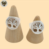 (2-5065) 925 Sterling Silver - Tree of Live Ring