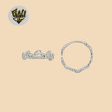 (2-5081) 925 Sterling Silver - Zircon Leaf Ring