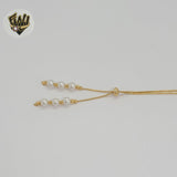 (1-6279) Gold Laminate - Adjustable Zircon Necklace - BGF
