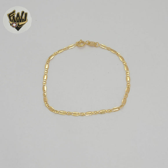 (1-0779) Gold Laminate - 2.5mm Mariner Bracelet - BGF
