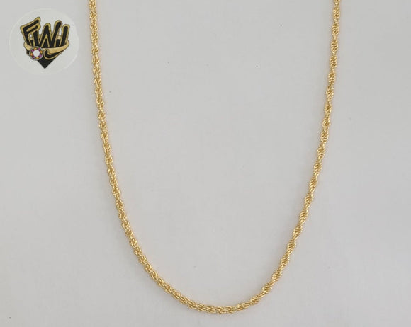(1-1631) Gold Laminate - 1.6mm Rope Link Chain - BGF