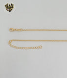 (1-6508) Laminado de Oro - Collar de Perlas Rolo Link - BGF