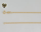 (1-1631) Laminado de oro - Cadena de eslabones de cuerda de 1,6 mm - BGF