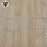 (2-66026) 925 Sterling Silver - 3D Heart Necklace.