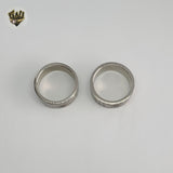 (4-0026-1) Stainless Steel - Carved Ring.