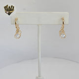 (1-2974-3) Gold Laminate - Zircon Charm Hoops - BGF