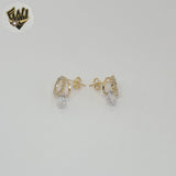 (1-1210-5) Gold Laminate - Zircon Stud Earrings - BGF