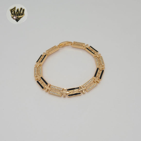 (1-60093) Gold Laminate - 7mm Greek Zircon Bracelet - BGO