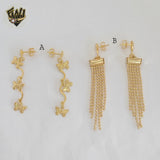 (1-1234-2) Gold Laminate - Long Earrings - BGF
