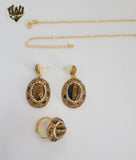 (1-6276-1) Gold Plated - Stones and Zircon Set - 20".