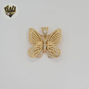 (1-2470) Gold Laminate - Butterfly Pendant - BGO