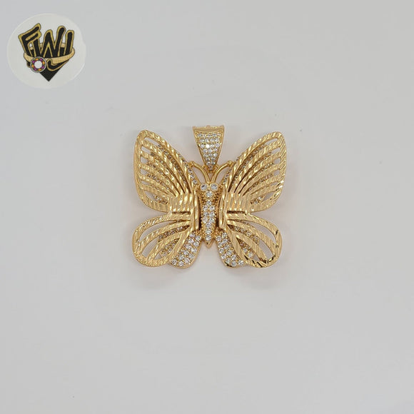 (1-2470) Laminado Oro - Colgante Mariposa - BGO