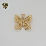(1-2470) Gold Laminate - Butterfly Pendant - BGO