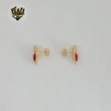 (1-1172-2) Gold Laminate - Owl Studs Earrings - BGF