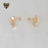 (1-1197-3) Gold Laminate - Stud Earrings - BGF