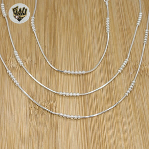 (sv-b-06) 925 Sterling Silver - Snake Ball Chains.