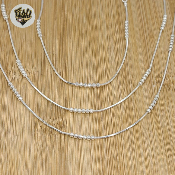 (sv-b-06) 925 Sterling Silver - Snake Ball Chains.