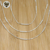 (sv-b-06) 925 Sterling Silver - Snake Ball Chains.