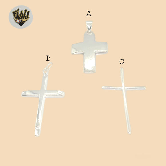 (2-1069) 925 Sterling Silver - Plain Cross Pendants.