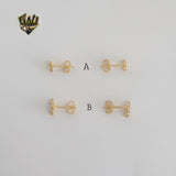 (1-1127-4) Laminado de Oro - Aretes con Circonitas - BGF