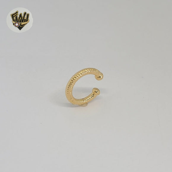 (1-2526-2) Gold Laminate - Carved Cuff Earrings - BGF