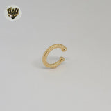 (1-2526-2) Gold Laminate - Carved Cuff Earrings - BGF