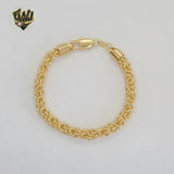 (1-0715) Gold Laminate - 6.5mm Knotted Link Bracelet - 7" - BGF