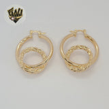 (1-2692-2) Gold Laminate - Double Link Hoops - BGF