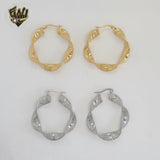 (4-2212) Stainless Steel - Twisted Hoops.