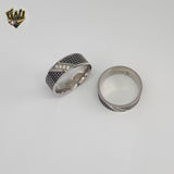 (4-0023-2) Stainless Steel - Zircon Men Ring.