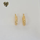 (1-2593-1) Gold Laminate - Small Carved Hoops - BGO