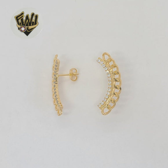(1-1206-1) Gold Laminate - Long Earrings - BGF