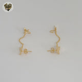 (1-1238-5) Gold Laminate - Butterfly Earrings - BGF