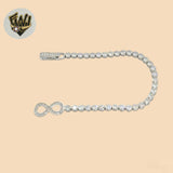 (2-0364) 925 Sterling Silver - 4mm Infinity Zircon Bracelet.