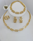 (4-7049) Stainless Steel - 7mm Curb Link Greek Set- 16"