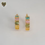 (1-2959-1) Laminado Dorado - Aros Multicolor - BGO