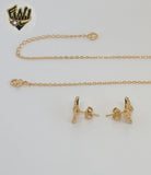 (1-6394-A) Gold Laminate - Zircon Butterfly Set - BGO
