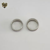 (4-0078) Acero inoxidable - Anillo para hombre con circonitas talladas.