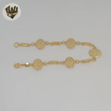 (1-0882) Gold Laminate - 13mm Saint Benedict Bracelet - 7.5" - BGF