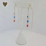 (1-1239-5) Laminado de oro - Pendientes de ojo malvado - BGF