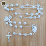 (2-2310) Plata de ley 925 - Collar Rosario - 24"