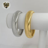 (MBRA-37) Acero inoxidable - Brazalete de cadena Omega gruesa de 15 mm.