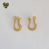 (1-1242-10) Gold Laminate - Zircon Double Sided Earrings - BGF