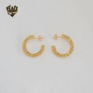 (1-2966) Gold Laminate - Half knotted Hoops - BGF