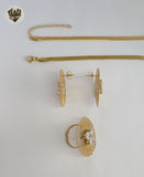 (4-7002) Stainless Steel - 4mm Zircon Flower Set - 17"