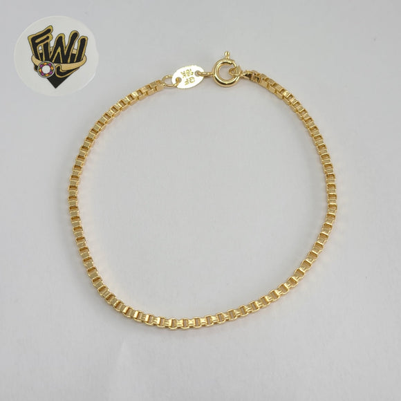 (1-0410) Gold Laminate -Box Chain Bracelets - BGF