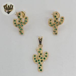 (1-6018-2) Gold Laminate - Cactus Zircon Set - BGF