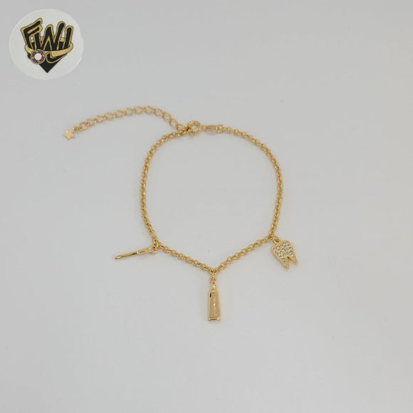 (1-0775-5)Gold Laminate - 2.5mm Dentist Bracelet - 7